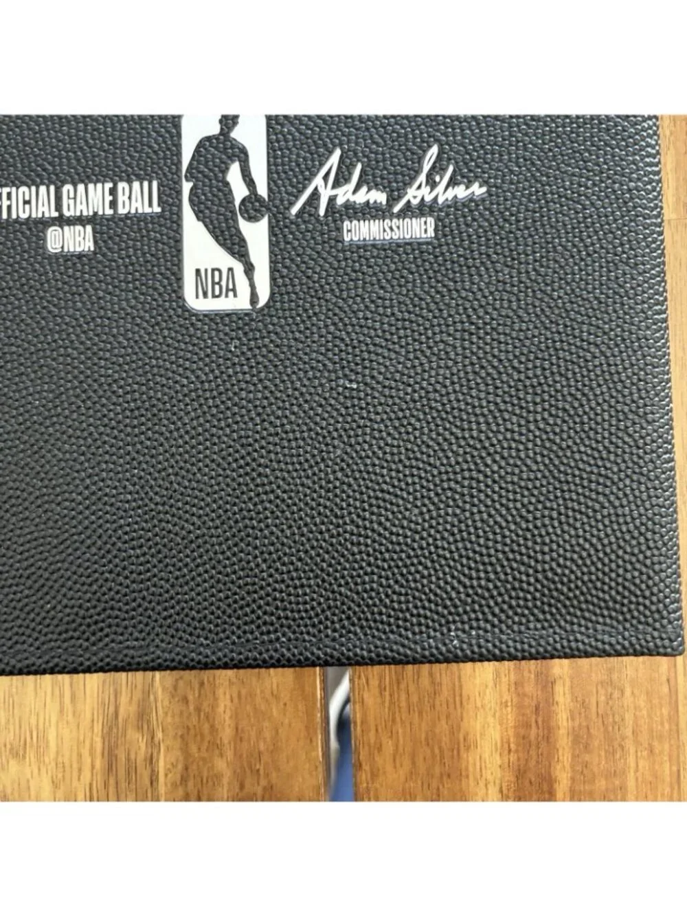 Spalding Official JR NBA Portfolio Notepad Adam Silver‎ Black Basketball Texture